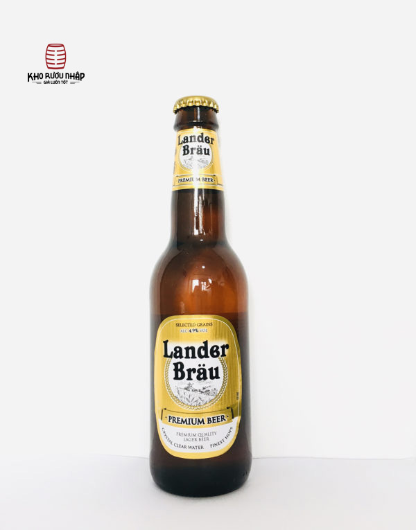 Bia Lander Brau Premium Beer 4.9% Hà Lan – 24 chai 330ml