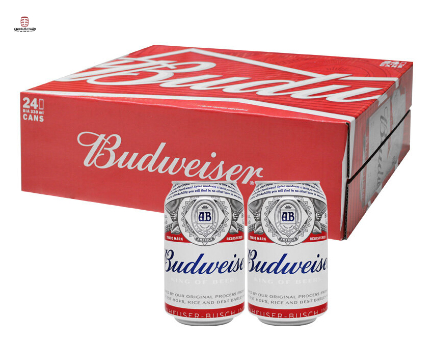 Bia Budweiser 5% lon 330ml