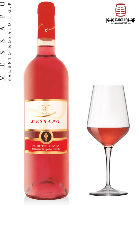 rượu vang Messapo Primitivo Rosato Salento Rosé IGP