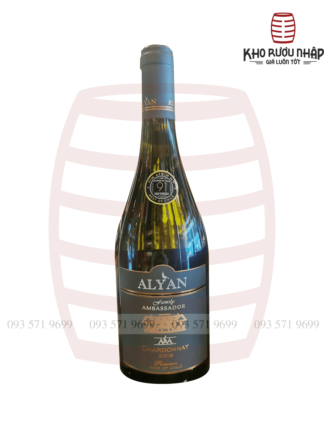 Rượu Vang Alyan Family Ambassador Chardonnay – TRW – 01250
