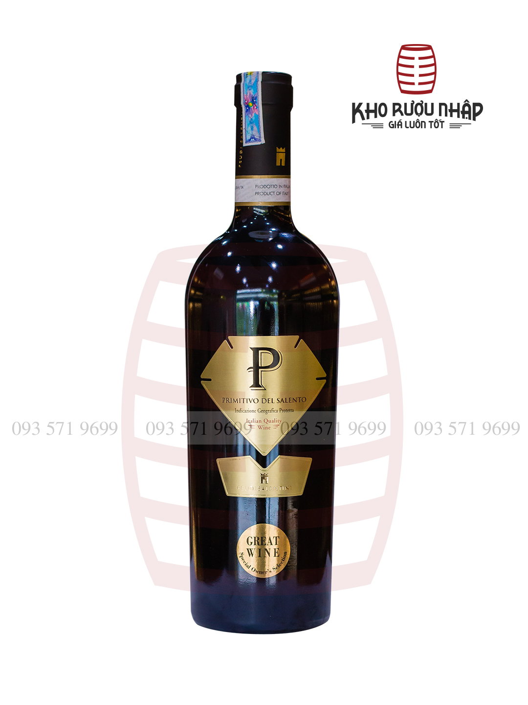 Rượu vang P Primitivo Del Salento – HD1-850 nhập khẩu chính hãng