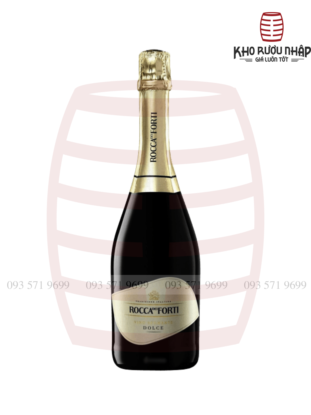 Rượu vang nổ Rocca dei forti Dolce trắng ngọt mã HP-275 thượng hạng