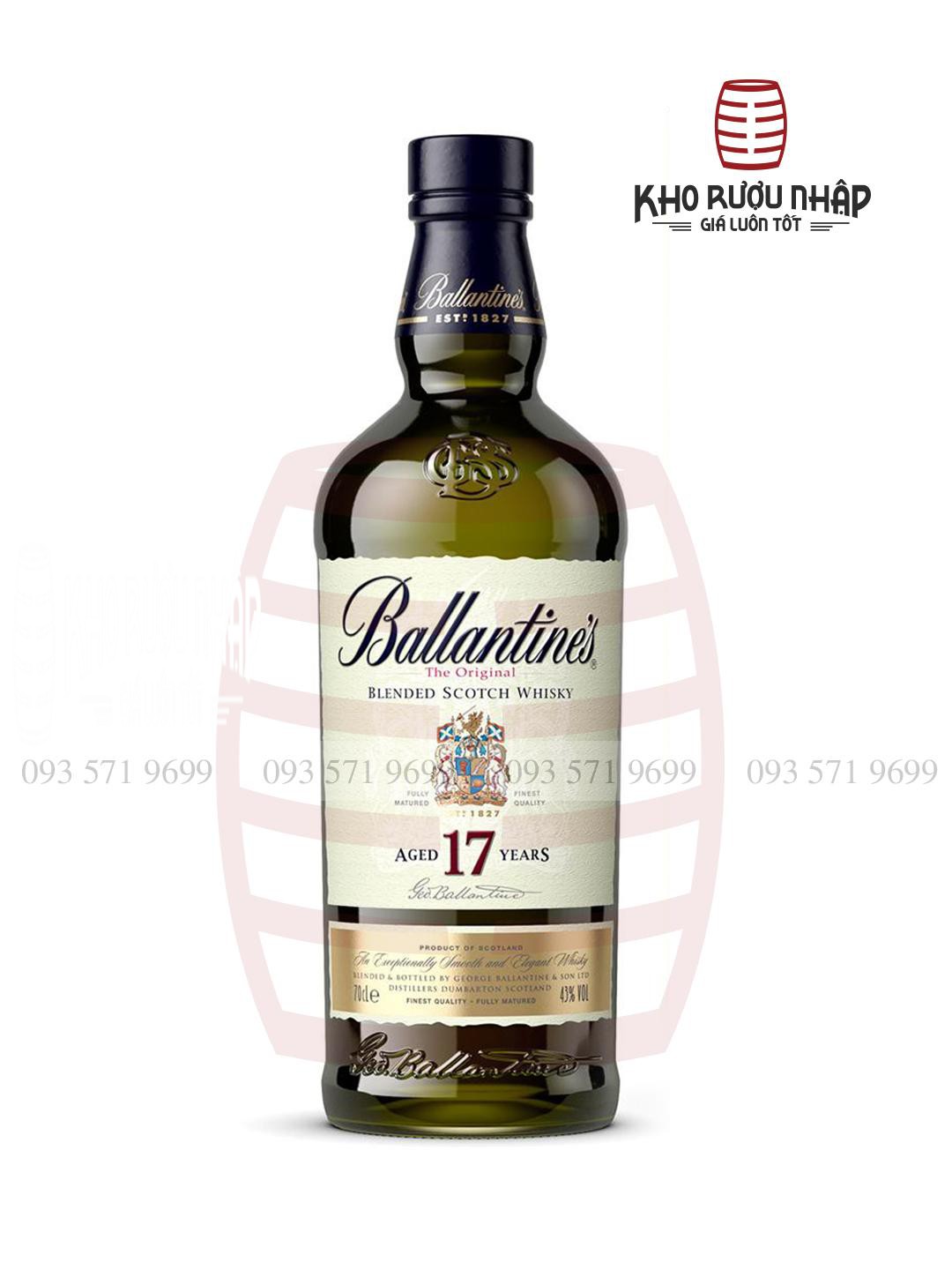 Rượu Ballantines 17 năm – B17 nhập khẩu chính hãng