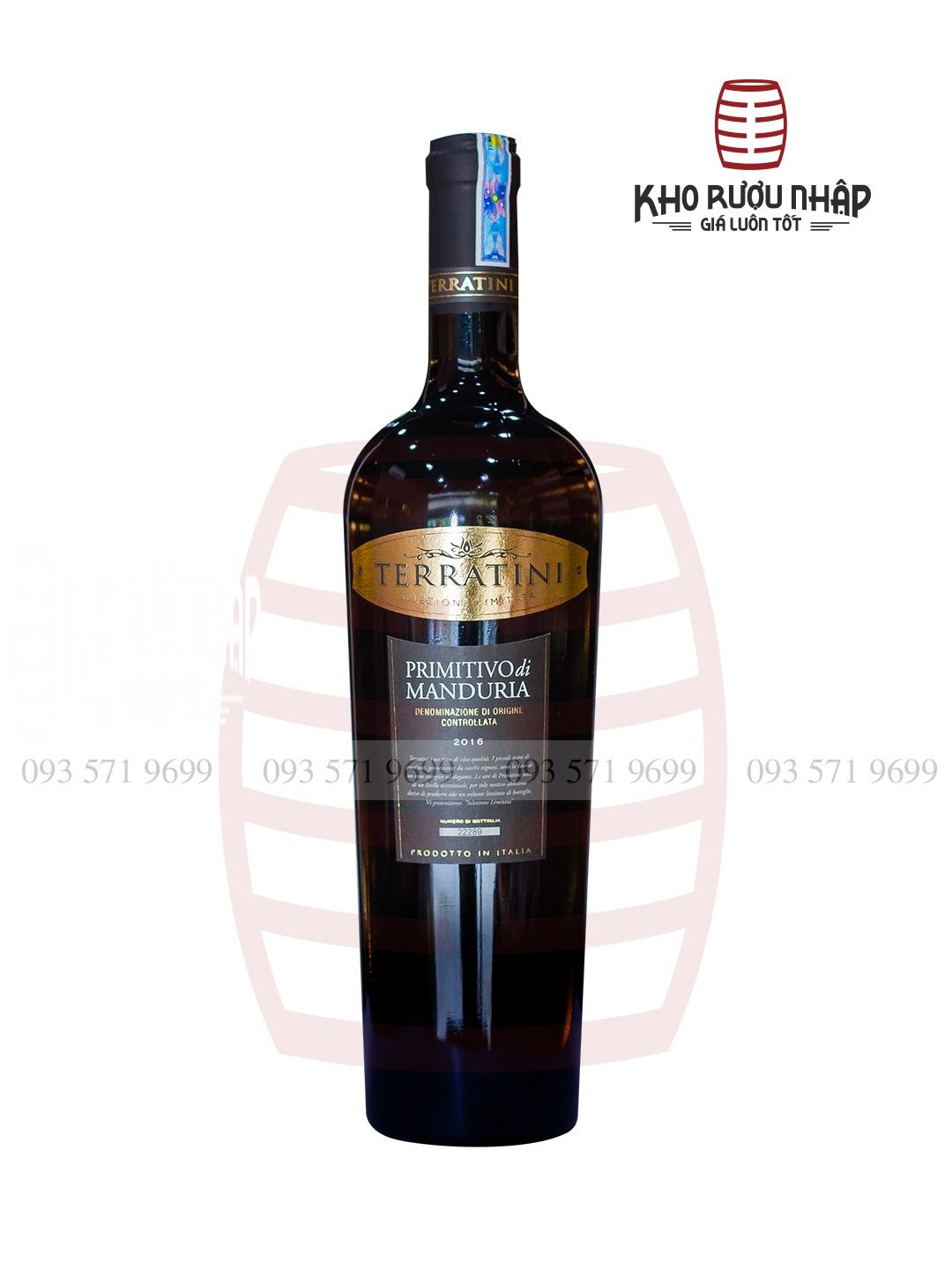 Rượu Vang Ý Terratini DOC – HD-0105 Cao Cấp Nhập Khẩu
