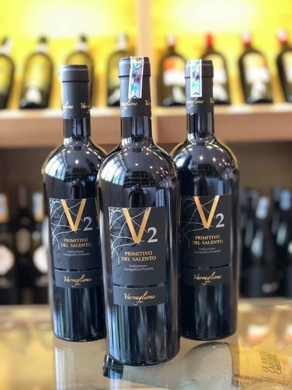 Rượu vang Ý V2 Primitivo Del Salento