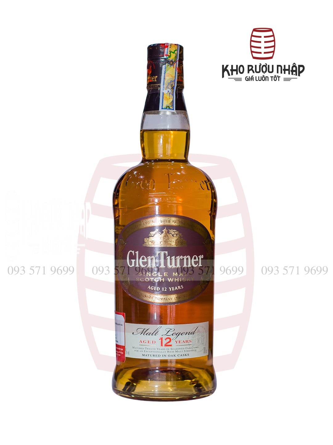 Rượu Whisky Single Malt Scotch Glen Turner 12 Yrs – WP – 1200 chính hãng