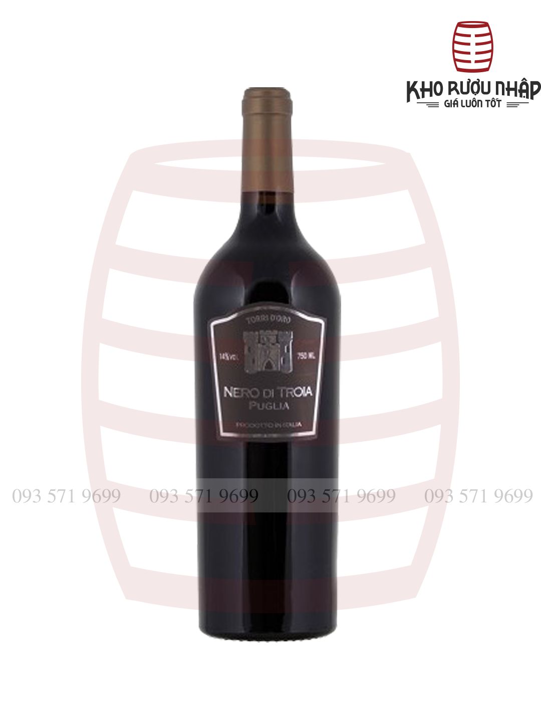 Rượu Vang Ý Torri D’oro Nero Di Troia – HP1-850 Cao Cấp