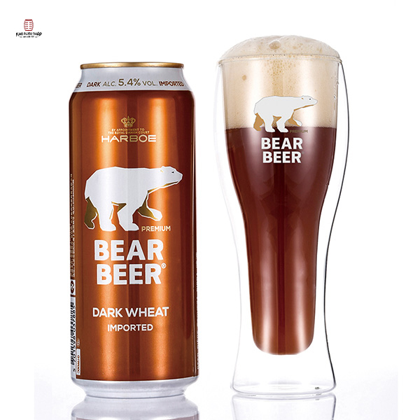 Bia gấu Bear Beer Dark Wheat 5,4% của Đức chính hãng – 24 lon 500ml