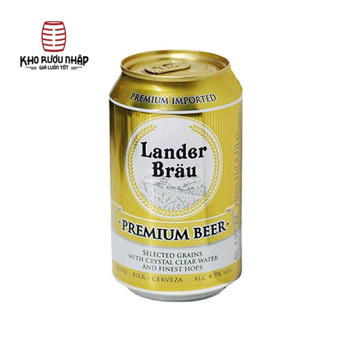 Bia Lander Brau Premium Beer 4.9% Hà Lan – 24 lon 330ml