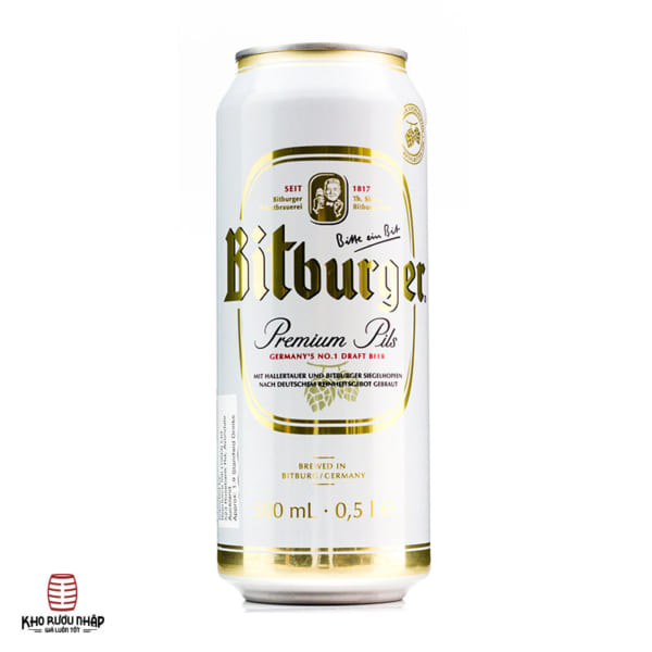 Bia Bitburger 5% lon 500ml