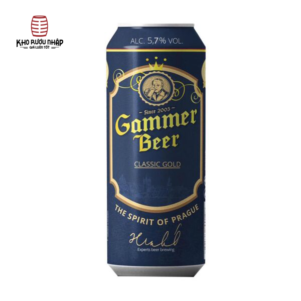 Bia Gammer Classic Gold 5,7% Tiệp – 12 lon 500ml