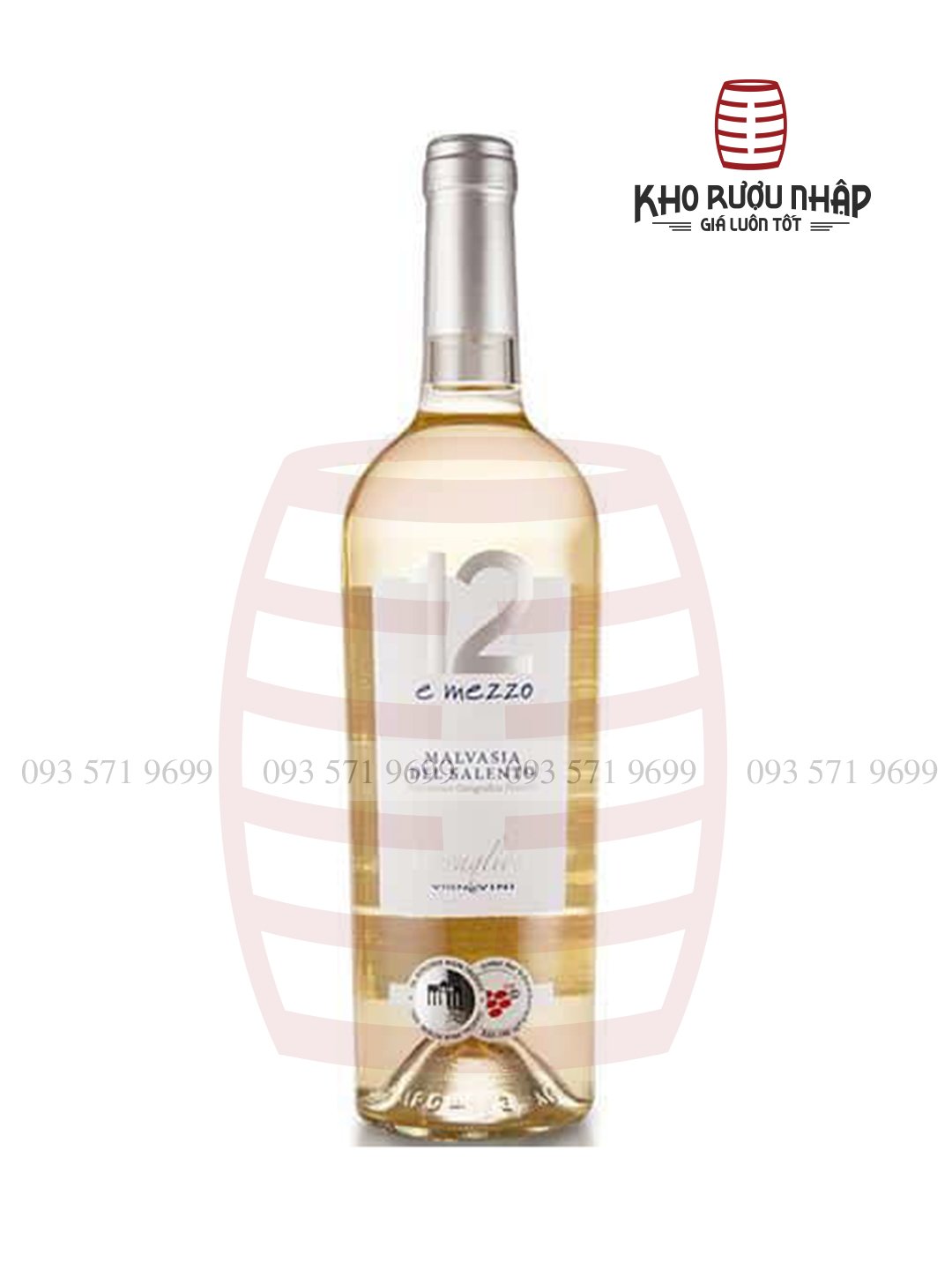 Rượu vang trắng 12 E Mezzo Malvasia – NIE – 045 – cao cấp chính hãng