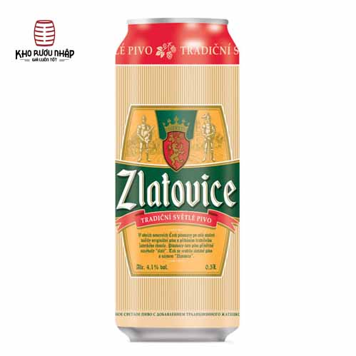 Bia Zlatovice 4,1% Tiệp – 12 lon 500ml chính hãng, giá tốt