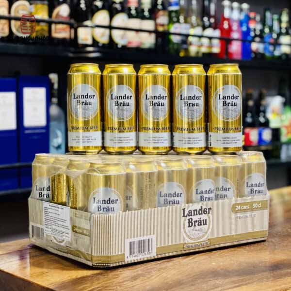 Giá bia Lander Brau Premium Beer 4.9% Hà Lan – 24 lon 500ml