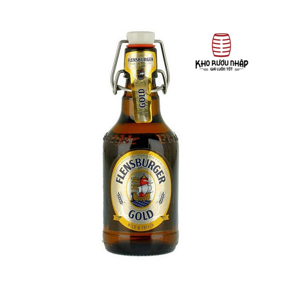 Bia Flensburger Gold 4.8% Đức chai 330ml nhập khẩu chính hãng