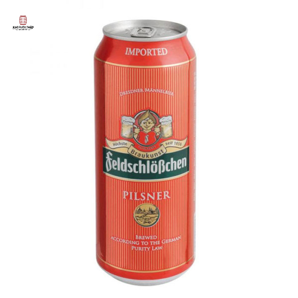 Bia Feldschlosschen Pilsner 4,9% Đức – 24 lon 500ml giá tốt