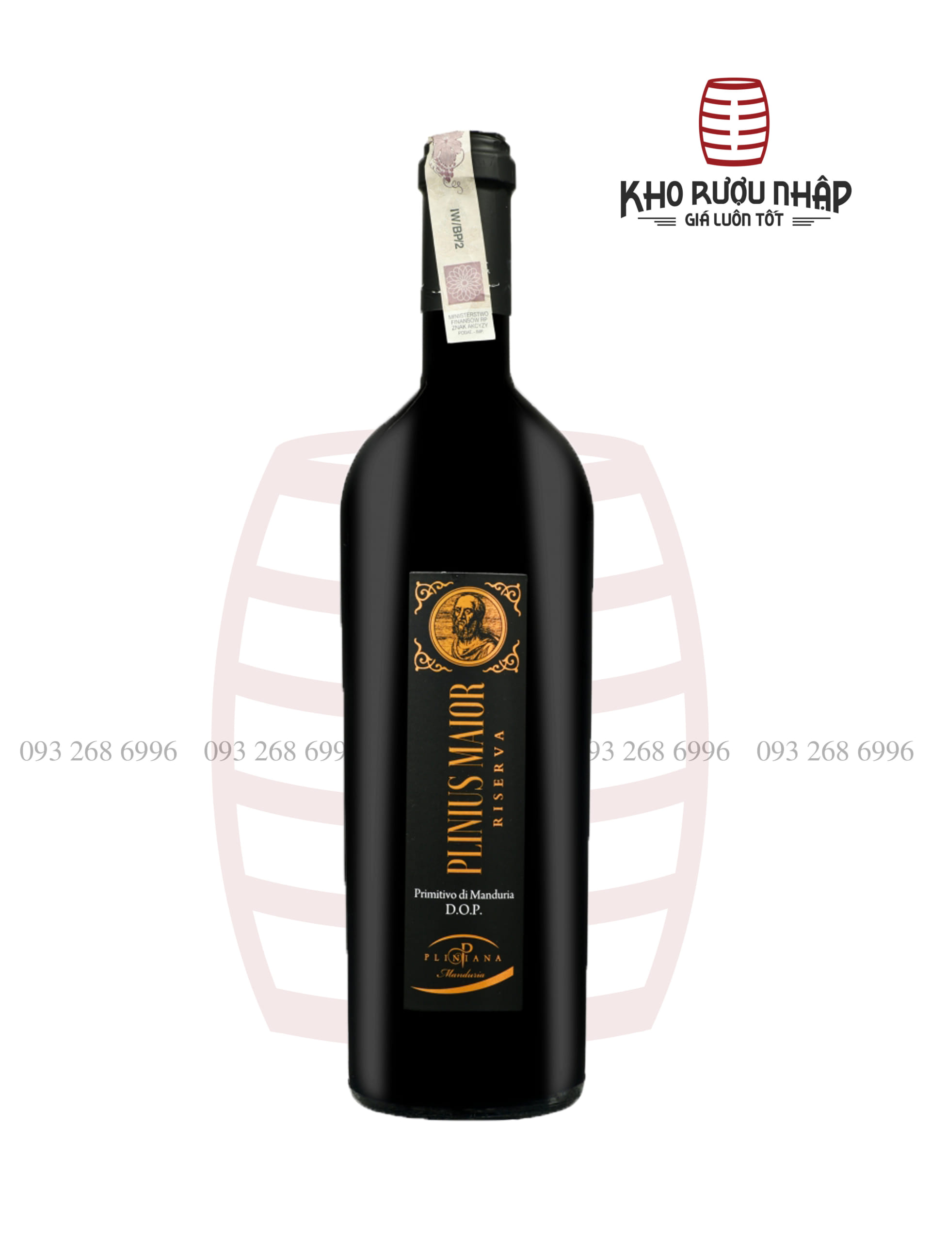 Rượu vang Ý Plinius Maior Primitivo di Manduria Riserva DOP