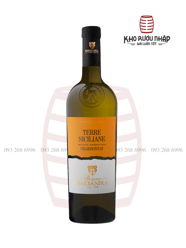 rượu vang ý Barbanera Terre Siciliane Chardonnay