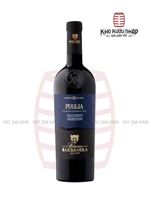 Rượu vang Ý Barbanera Apulia Aglianico Primitivo